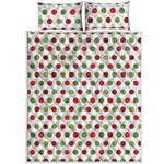 Merry Christmas Polka Dot Pattern Print Quilt Bed Set
