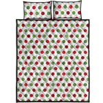 Merry Christmas Polka Dot Pattern Print Quilt Bed Set