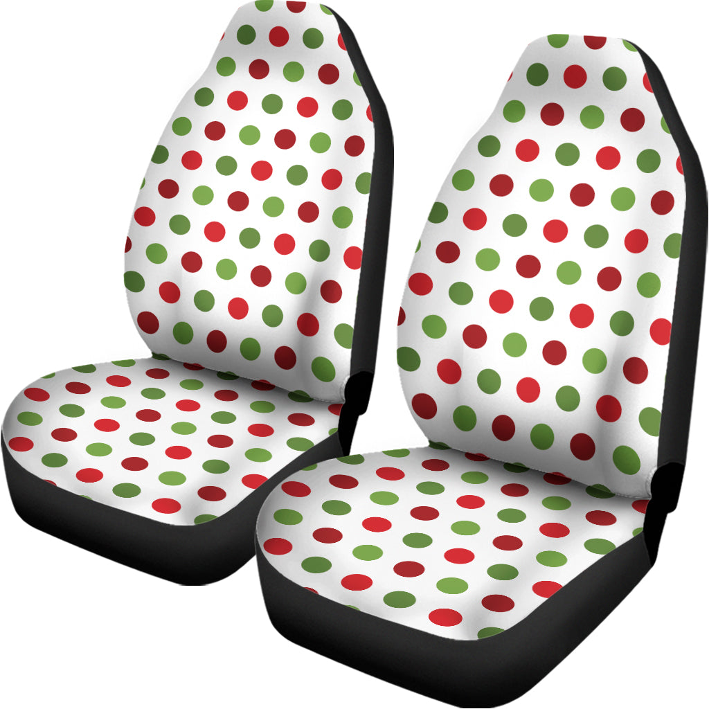 Merry Christmas Polka Dot Pattern Print Universal Fit Car Seat Covers