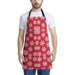 Merry Christmas Snowflakes Pattern Print Apron