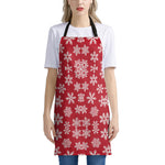 Merry Christmas Snowflakes Pattern Print Apron