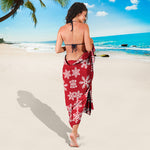 Merry Christmas Snowflakes Pattern Print Beach Sarong Wrap