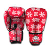 Merry Christmas Snowflakes Pattern Print Boxing Gloves