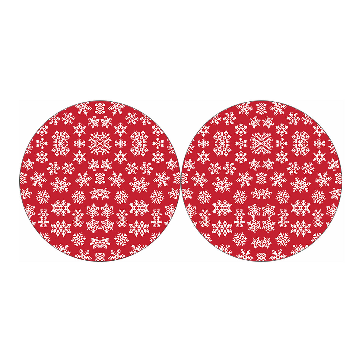 Merry Christmas Snowflakes Pattern Print Car Coasters