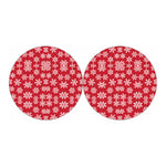 Merry Christmas Snowflakes Pattern Print Car Coasters