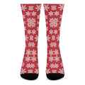 Merry Christmas Snowflakes Pattern Print Crew Socks