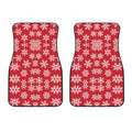 Merry Christmas Snowflakes Pattern Print Front Car Floor Mats