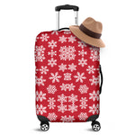 Merry Christmas Snowflakes Pattern Print Luggage Cover