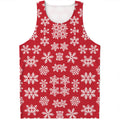 Merry Christmas Snowflakes Pattern Print Men's Tank Top