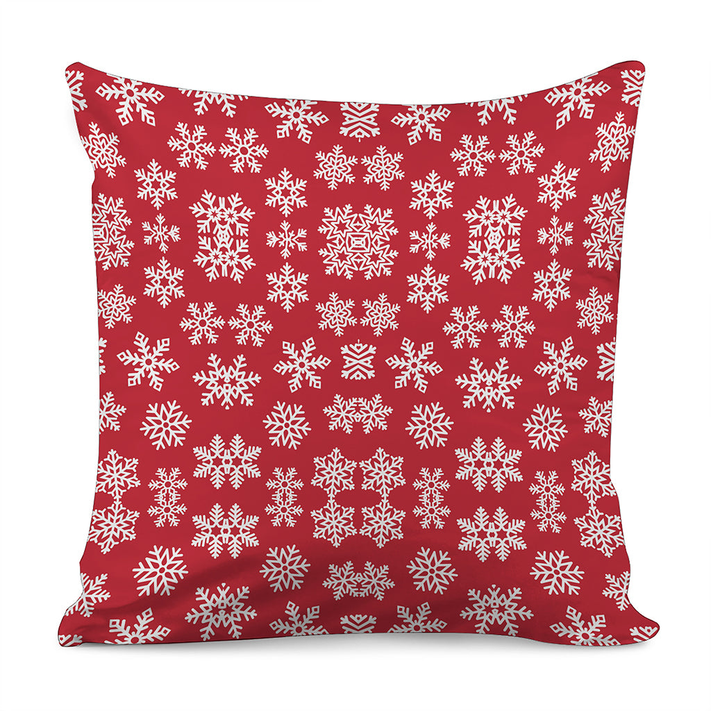 Merry Christmas Snowflakes Pattern Print Pillow Cover