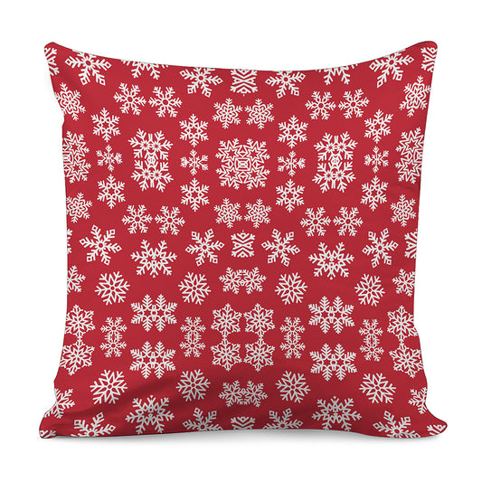 Merry Christmas Snowflakes Pattern Print Pillow Cover