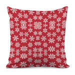 Merry Christmas Snowflakes Pattern Print Pillow Cover