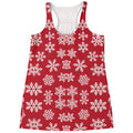 Merry Christmas Snowflakes Pattern Print Women's Racerback Tank Top