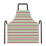Merry Christmas Striped Pattern Print Apron
