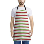 Merry Christmas Striped Pattern Print Apron