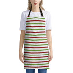 Merry Christmas Striped Pattern Print Apron