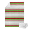 Merry Christmas Striped Pattern Print Blanket