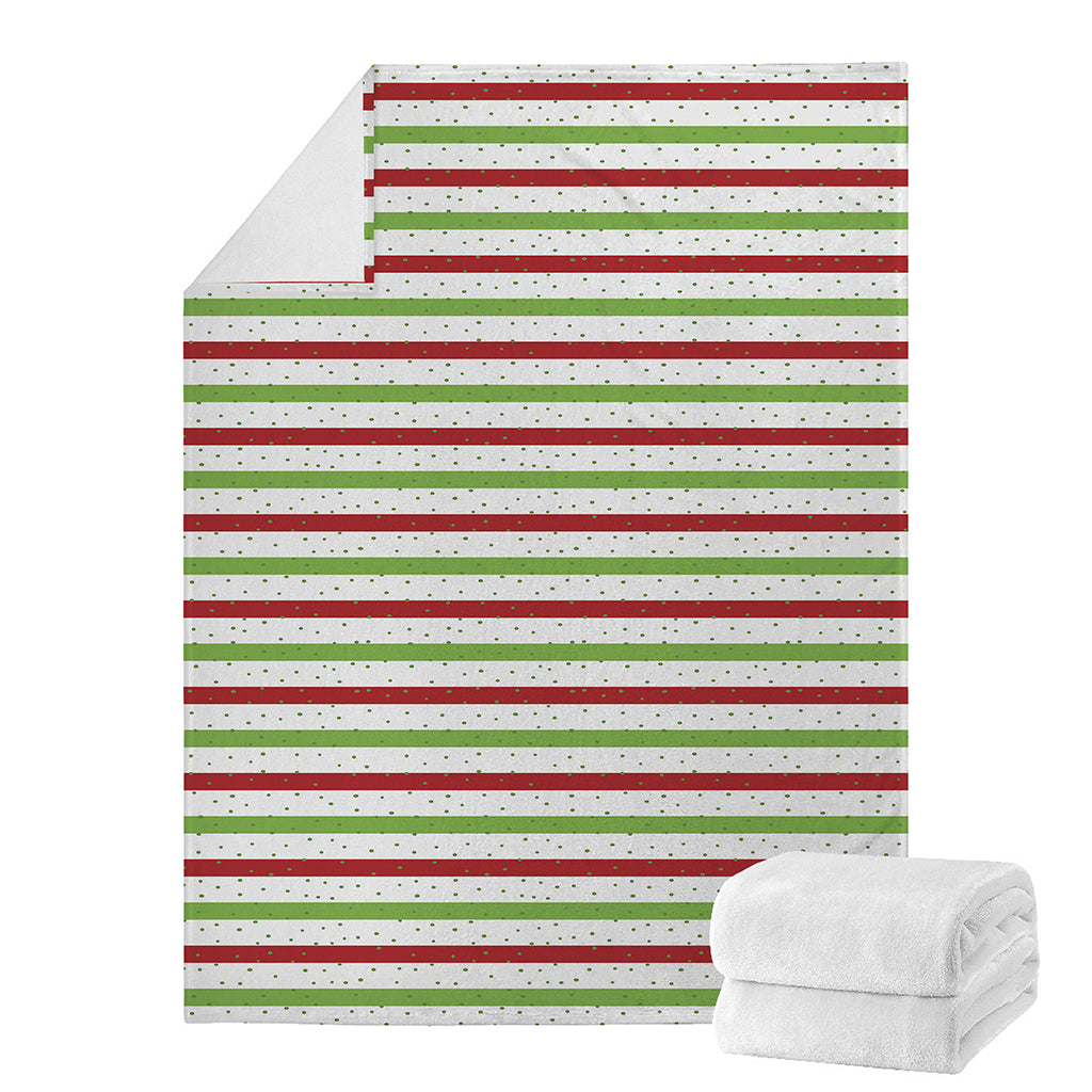 Merry Christmas Striped Pattern Print Blanket