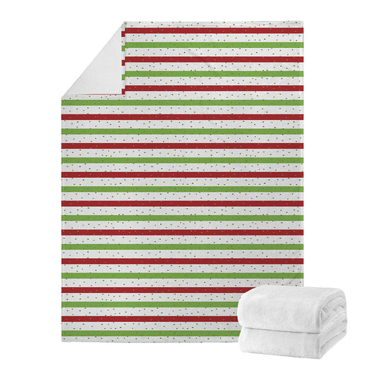 Merry Christmas Striped Pattern Print Blanket