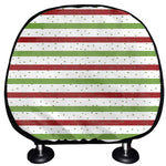Merry Christmas Striped Pattern Print Car Headrest Covers