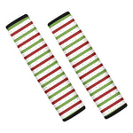 Merry Christmas Striped Pattern Print Car Seat Belt Covers