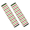 Merry Christmas Striped Pattern Print Car Seat Belt Covers