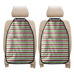 Merry Christmas Striped Pattern Print Car Seat Organizers