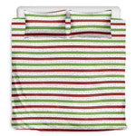 Merry Christmas Striped Pattern Print Duvet Cover Bedding Set