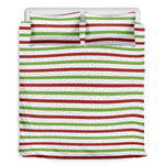 Merry Christmas Striped Pattern Print Duvet Cover Bedding Set