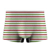Merry Christmas Striped Pattern Print Men's Boxer Briefs