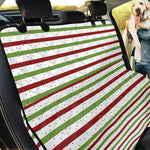 Merry Christmas Striped Pattern Print Pet Car Back Seat Cover