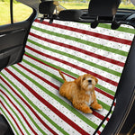 Merry Christmas Striped Pattern Print Pet Car Back Seat Cover