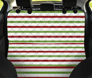 Merry Christmas Striped Pattern Print Pet Car Back Seat Cover