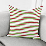 Merry Christmas Striped Pattern Print Pillow Cover