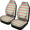 Merry Christmas Striped Pattern Print Universal Fit Car Seat Covers