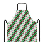 Merry Christmas Stripes Pattern Print Apron