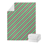 Merry Christmas Stripes Pattern Print Blanket
