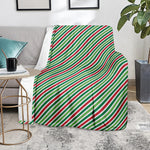 Merry Christmas Stripes Pattern Print Blanket