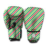 Merry Christmas Stripes Pattern Print Boxing Gloves