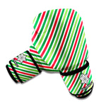 Merry Christmas Stripes Pattern Print Boxing Gloves