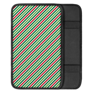 Merry Christmas Stripes Pattern Print Car Center Console Cover