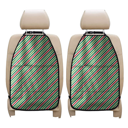 Merry Christmas Stripes Pattern Print Car Seat Organizers