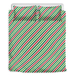 Merry Christmas Stripes Pattern Print Duvet Cover Bedding Set