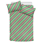 Merry Christmas Stripes Pattern Print Duvet Cover Bedding Set