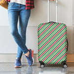 Merry Christmas Stripes Pattern Print Luggage Cover