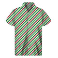 Merry Christmas Stripes Pattern Print Men's Short Sleeve Shirt