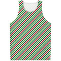 Merry Christmas Stripes Pattern Print Men's Tank Top