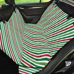 Merry Christmas Stripes Pattern Print Pet Car Back Seat Cover