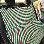 Merry Christmas Stripes Pattern Print Pet Car Back Seat Cover