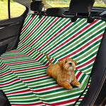 Merry Christmas Stripes Pattern Print Pet Car Back Seat Cover